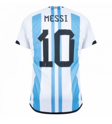 Lacne Muži Futbalové dres Argentína Lionel Messi #10 MS 2022 Krátky Rukáv - Domáci